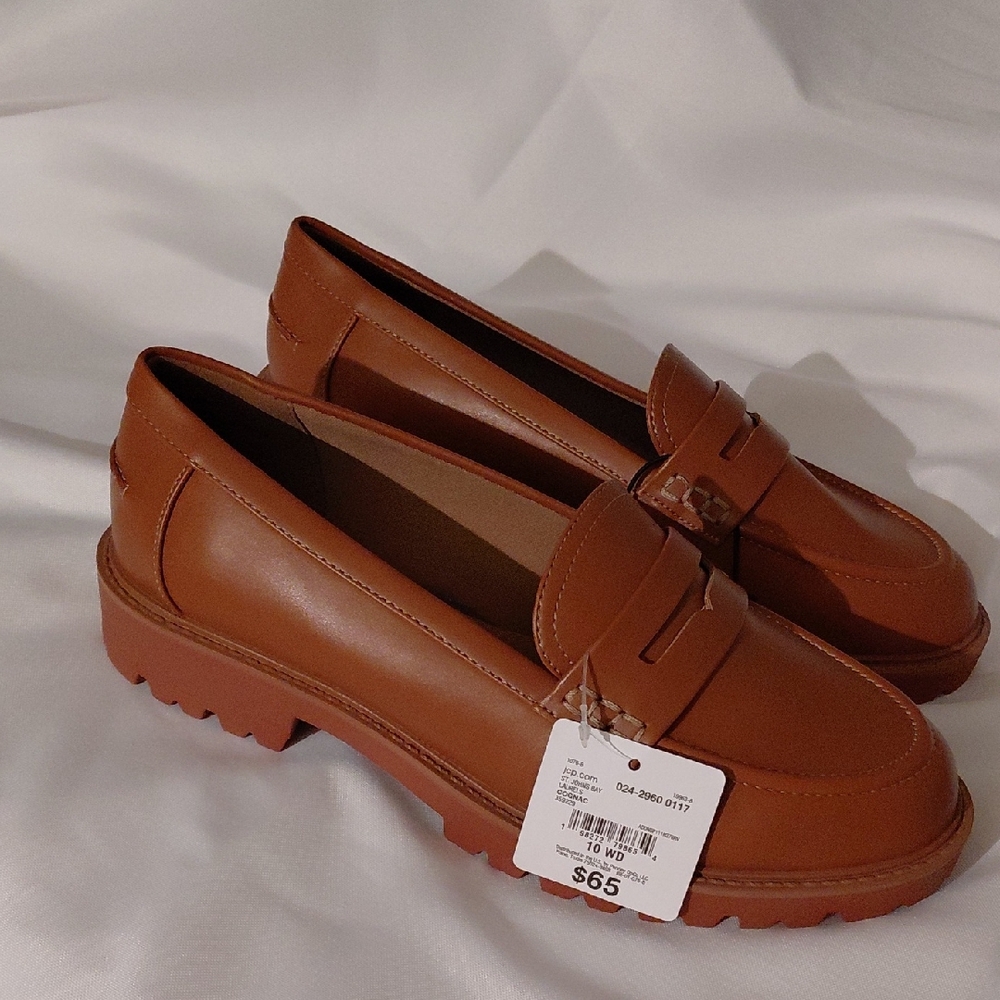 St. John's Bay Tan Loafers for Women - Picture 2 of 5